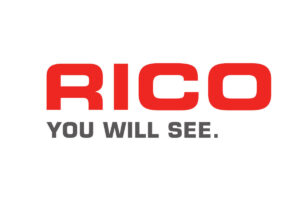 Rico Logo, gezeigt auf weißem Hintergrund, repräsentiert den Hersteller für Kanalinspektionssysteme und Zubehör.
